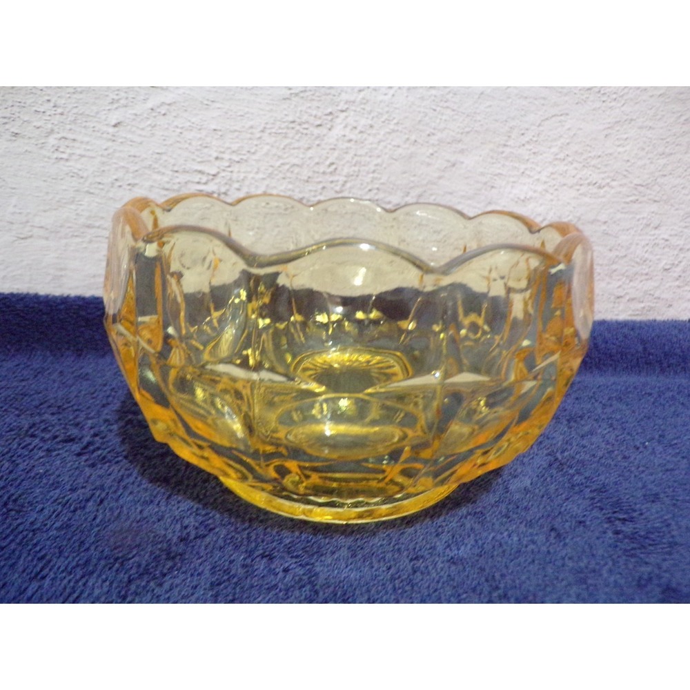 Vintage Tiara Yellow Mist Sunset‎ Thumb Candy Bowl Dish